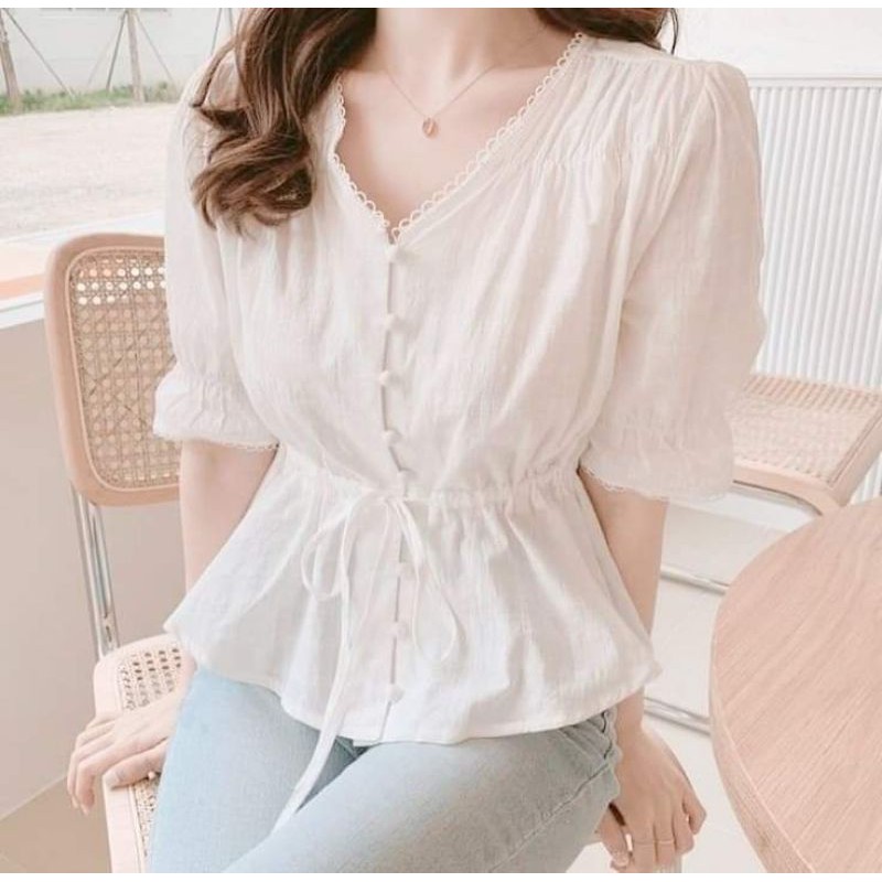 Korean best sale white top