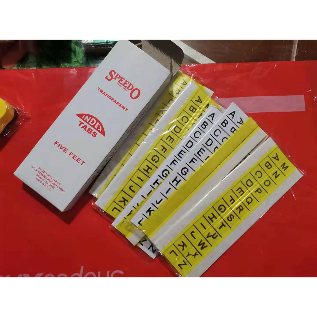 SPEEDO Index Tabs 1 Box of 5 Sets 5 Feet Shopee Philippines