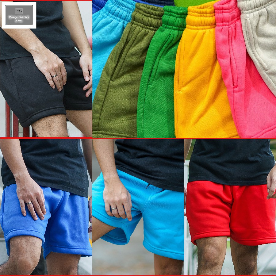 Mall Quality Plain Neon Color Sweat Shorts for Men | Shopee