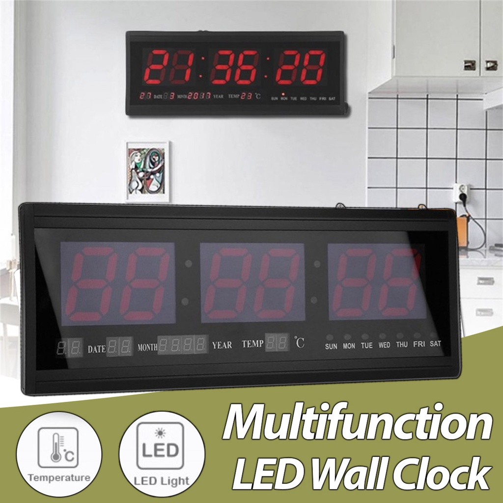 20 Inches Digital Wall Clock Calendar and Wall Clock LED Electronic