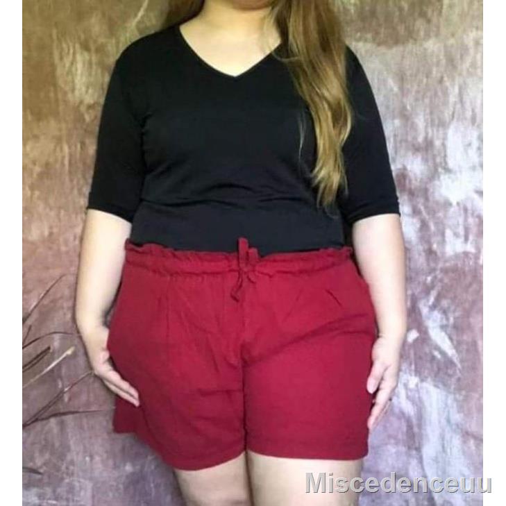 PLUS SIZE PAPER BAG SHORTS OVERSIZED NEW ITEMS GARTERIZED WAIST 32