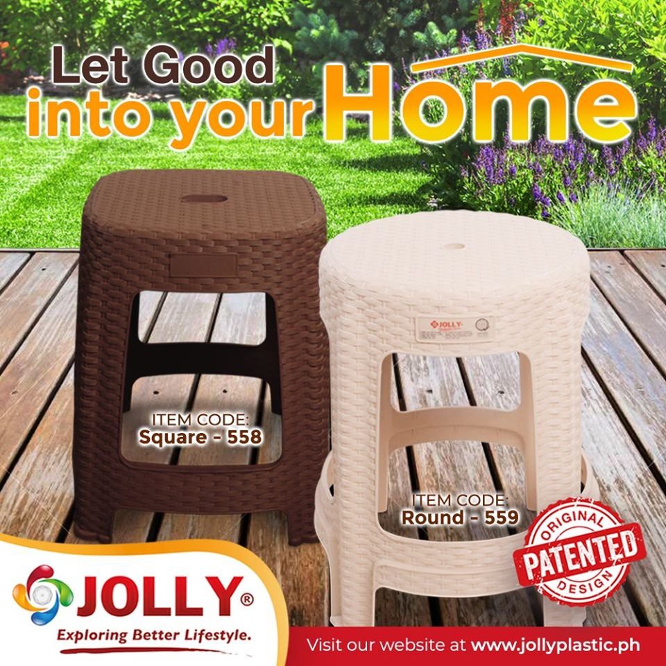 JOLLY PLASTIC STOOL CHAIR RATTAN DESIGN CHAIR Shopee Philippines