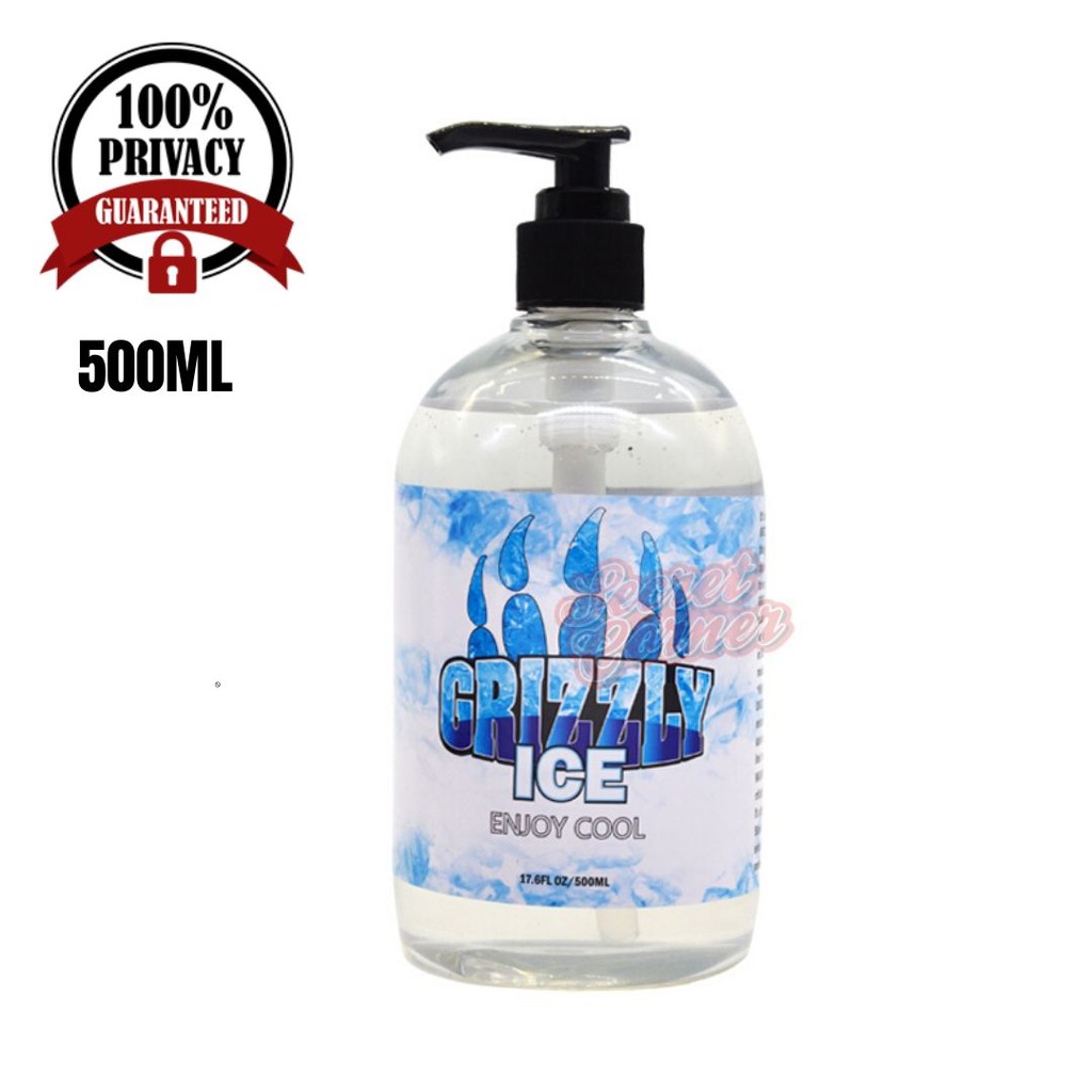 Secret Corner Grizzly Ice Cool 500ml Premium Lubricant Sex Toy Anal Vaginal  Lubricant