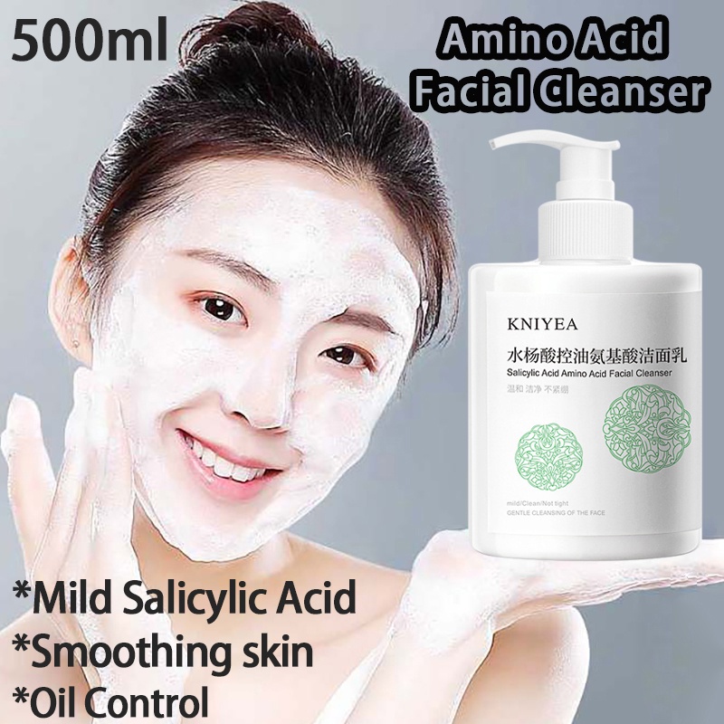 500ml Salicylic Acid Amino Acid Facial Cleanser Oil Control Acne ...