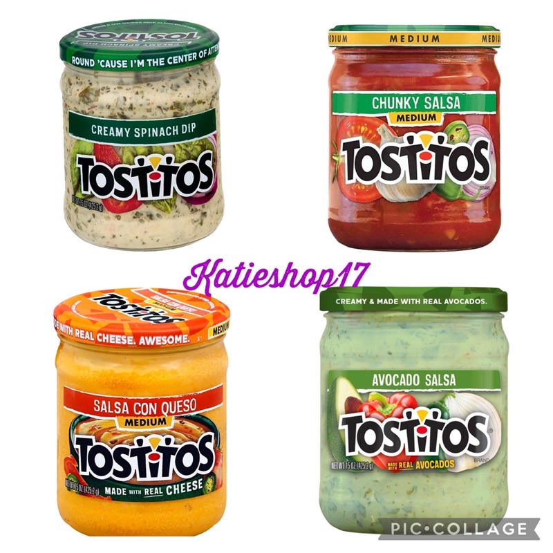 Tostitos Dip Creamy Spinach / Chunky Salsa / Salsa Con Queso / Avocado ...