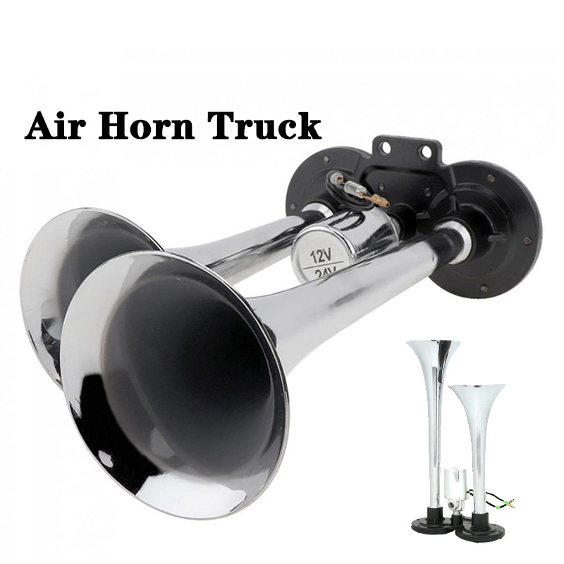 Truck Air Horn Dual Trumpet 12V Super Loud Car Air Horn with Compressor