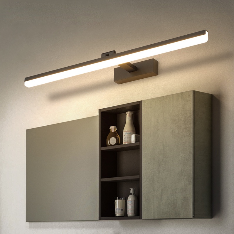Modern Minimalist Mirror Headlight Bathroom LED Punchfree Bathroom