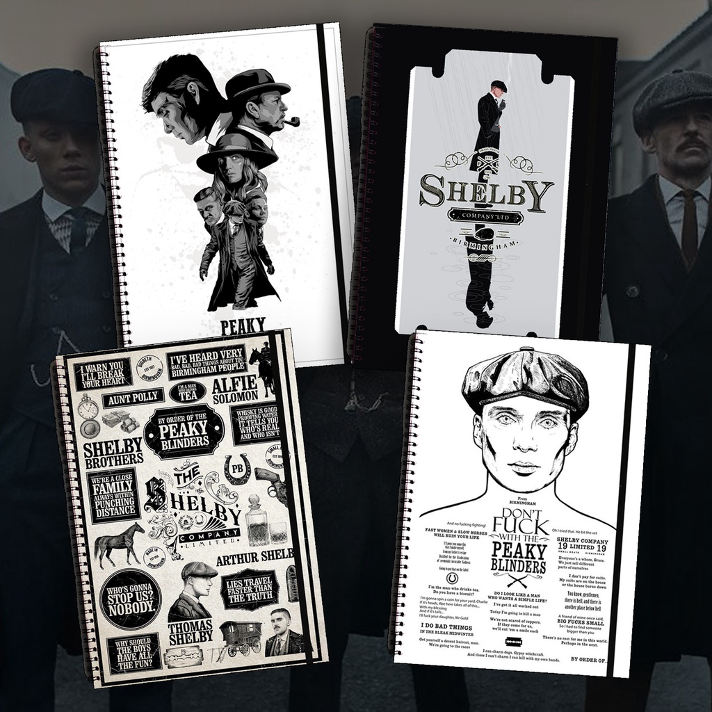 Peaky BLINDERS Aesthetic Ruled Grid Dotted Notebook Diary Journal Bujo