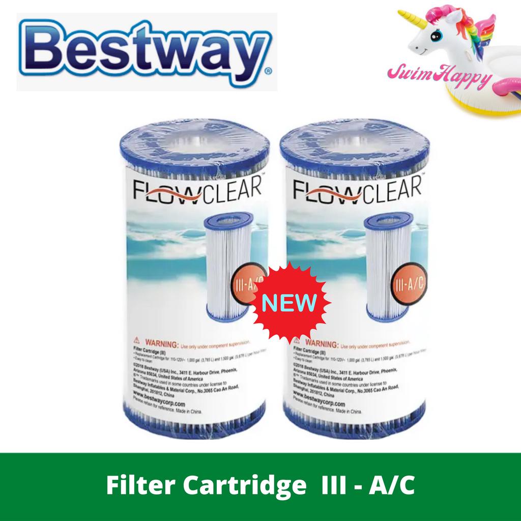 SwimHappy Bestway FlowClear Filter Cartridge Twin Pack (Two (2) Pieces