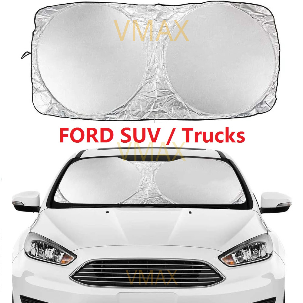 Ford Car Sun Shade Mesh Car Windshield Sun Shade Cover Compatible wit