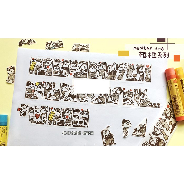 Washi Tape - Meatball : Frame Hide And Seek | Shopee Philippines