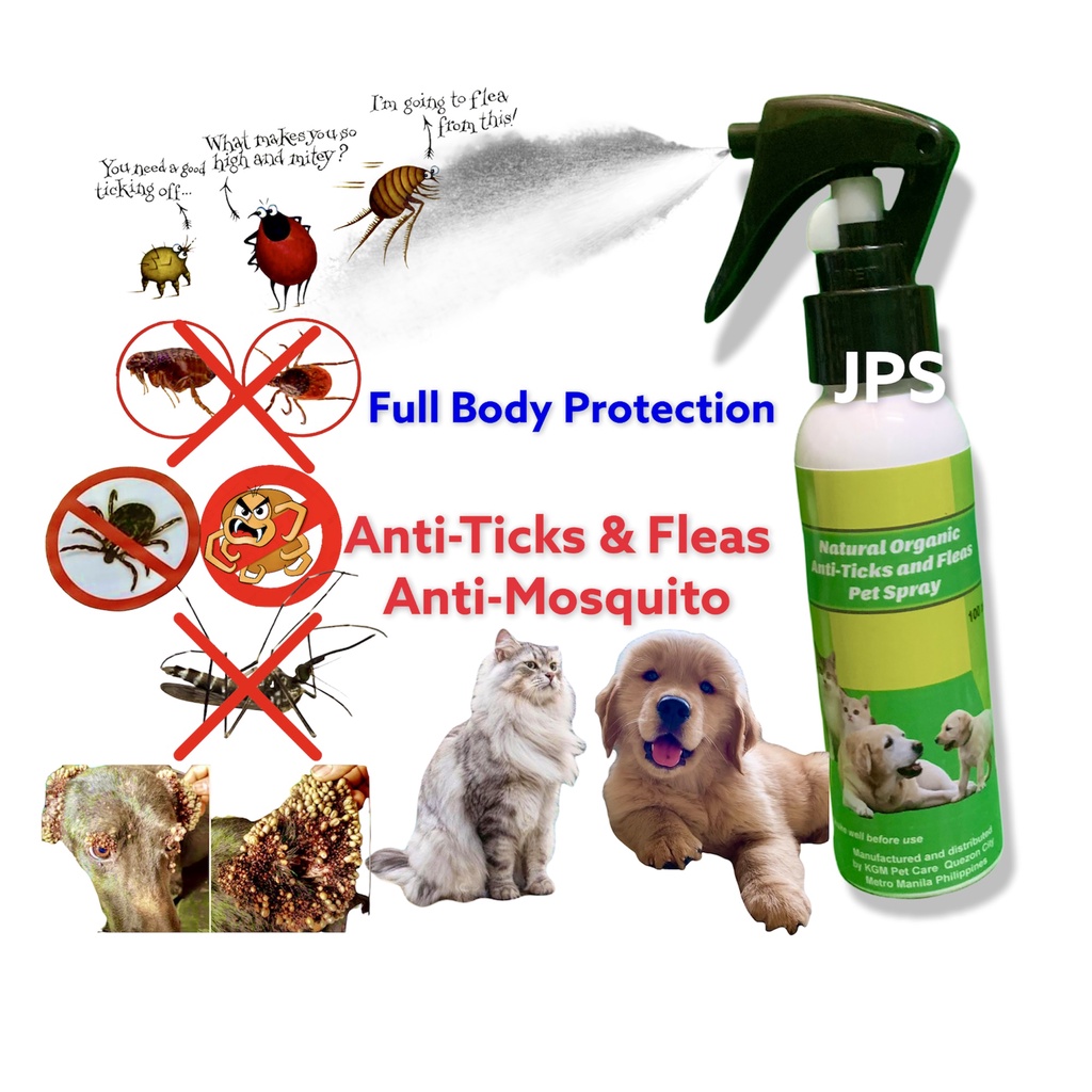 PET SPRAY ANTI TICKS & FLEAS, MOSQUITO KILLER, POOP DEODORIZER FOR DOG