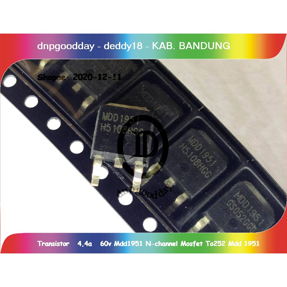 Transistor 4,4a 60v Mdd1951 N-channel Mosfet To252 Mdd 1951 | Shopee ...