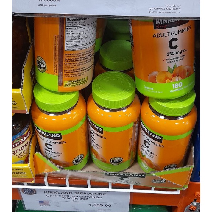 Kirkland Signature Vitamin C Gummy 250MG 1/ 180CT Shopee Philippines