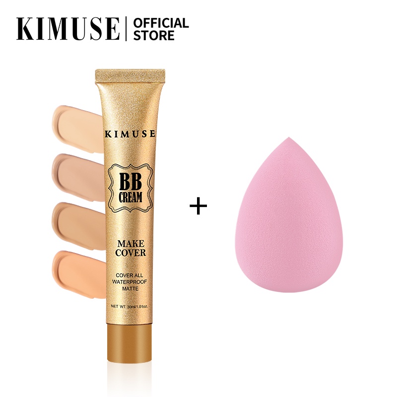 KIMUSE Face Makeup Base Full Coverage Matte BB Cream Concealer + Makeup
