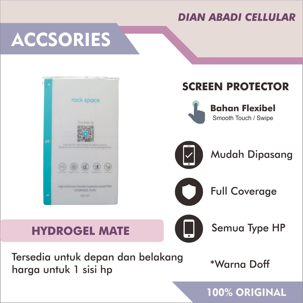 Hydrogel MATTE All Types Of HP Front And Rear Screen Protector | Shopee ...