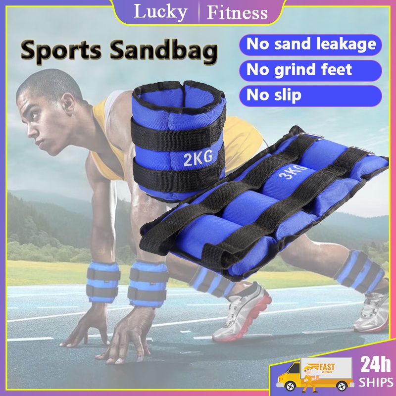 1Pair Ankle Weights Sand Bag Wearable wrist sand bag outdoor sports