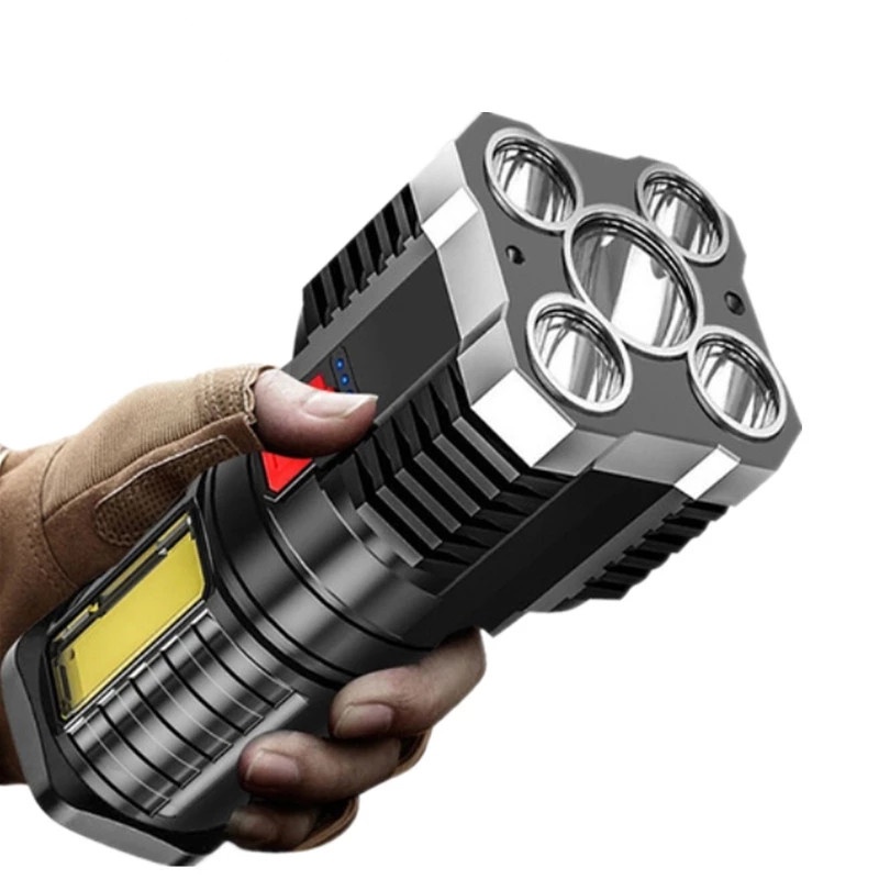 S05 New 5LED Portable Torch Light with Built-in Battery USB ...