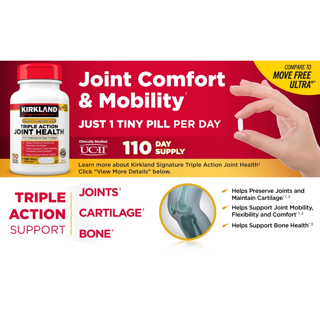 Kirkland Signature Triple Action Joint Health, 110 Coated