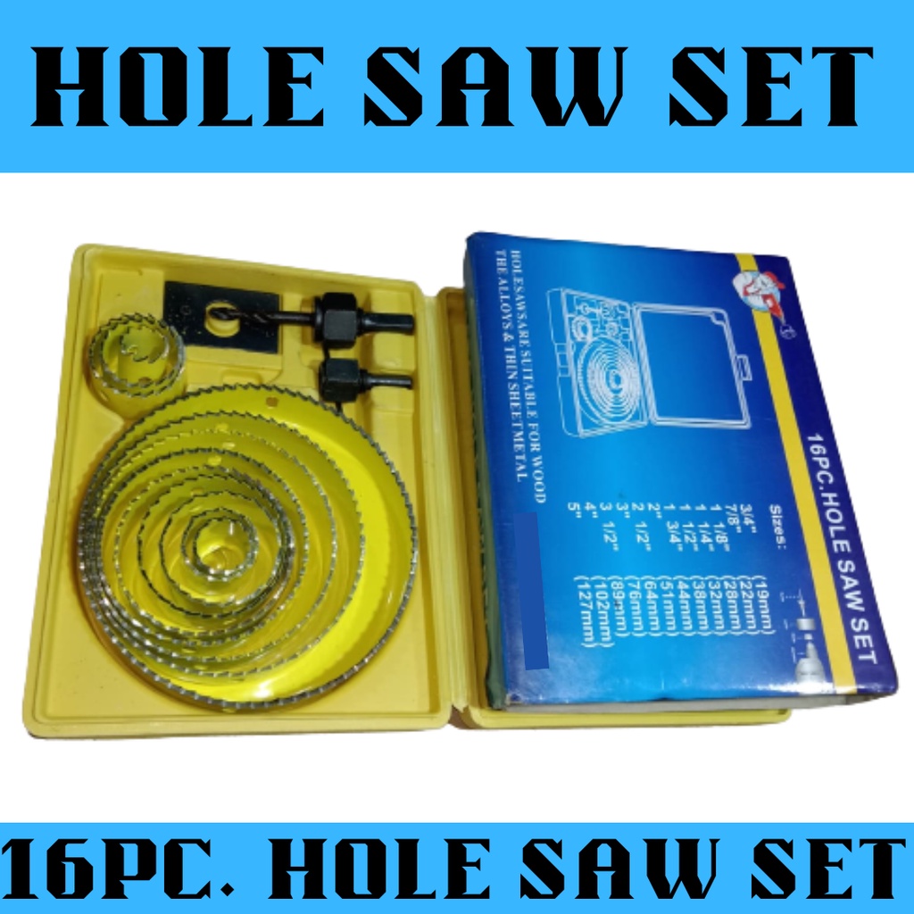 Capulong Street Hole Saw Kit 16Pcs Smooth Cut Gamit sa Barena High ...