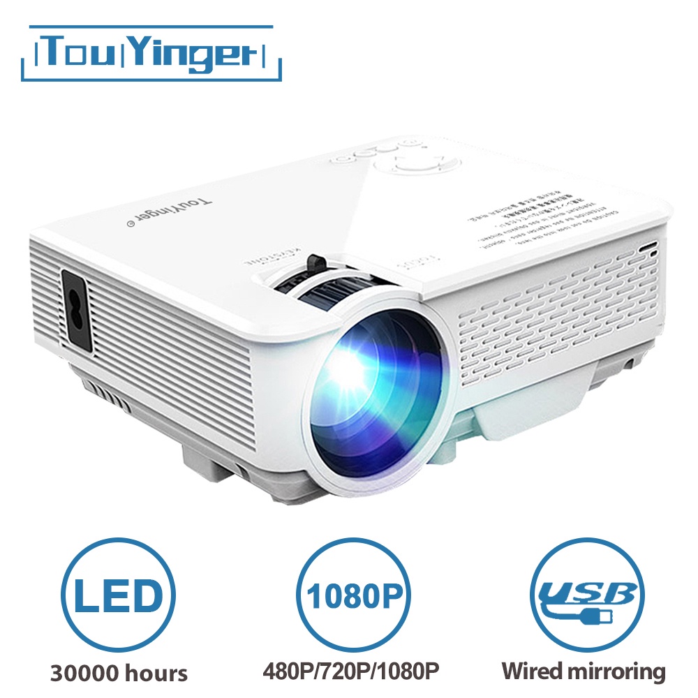 TouYinger M4 Mini LED projector support Full HD video beamer for Home ...