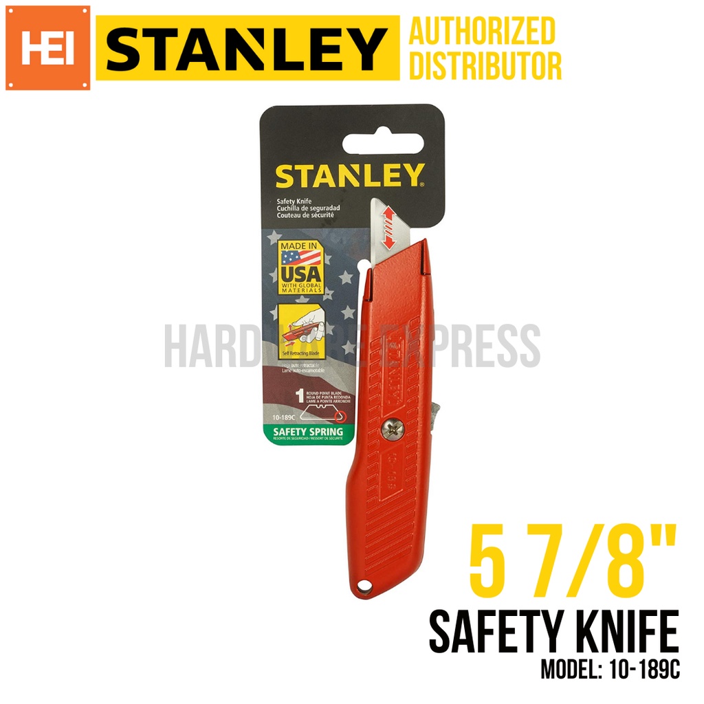 Stanley Cuchillo Cúter STHT10489-0 (Anchura De Hoja: 18 Mm, Cuchilla Desmontable