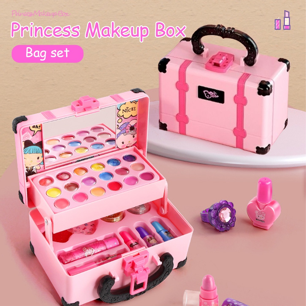 32Pcs Kids Makeup Toy Girls Real Makeup Kit Washable Non-toxic Makeup ...