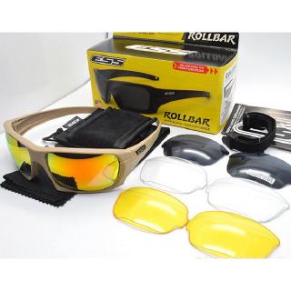 ESS Rollbar 4 Lens Polarized Tactical Sunglasses UV Protection Military  Glasses TR90 Army Google Bul