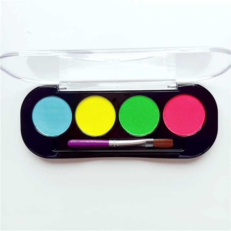 maskara eyeliner set Custom 4 Color UV Neon Face Paint Summer Party