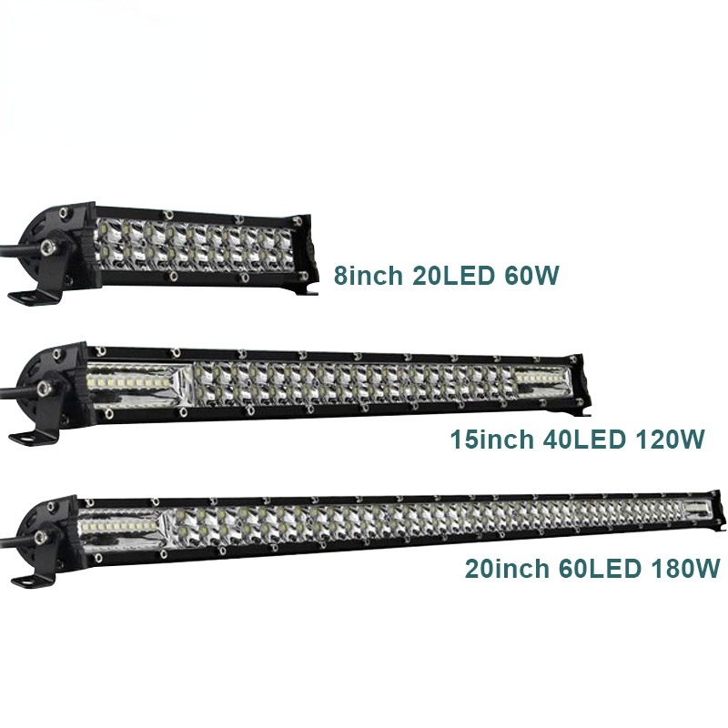 New 8/14/20/32 Inch LED Lamp Bar Work Light Slim Light for Offroad ATV