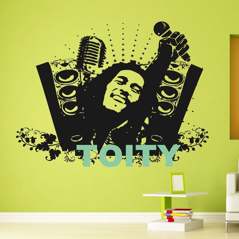 Bob Marley Quote Wall Decal - 'When The Music Hits' - Cool Vinyl Sticker For Bedroom, Living Room, Or Dorm - Removable & Matte Finish