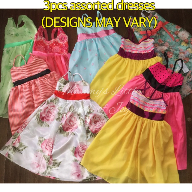 1 pc assorted birthday formal girls kids dress all occasion | Shopee ...