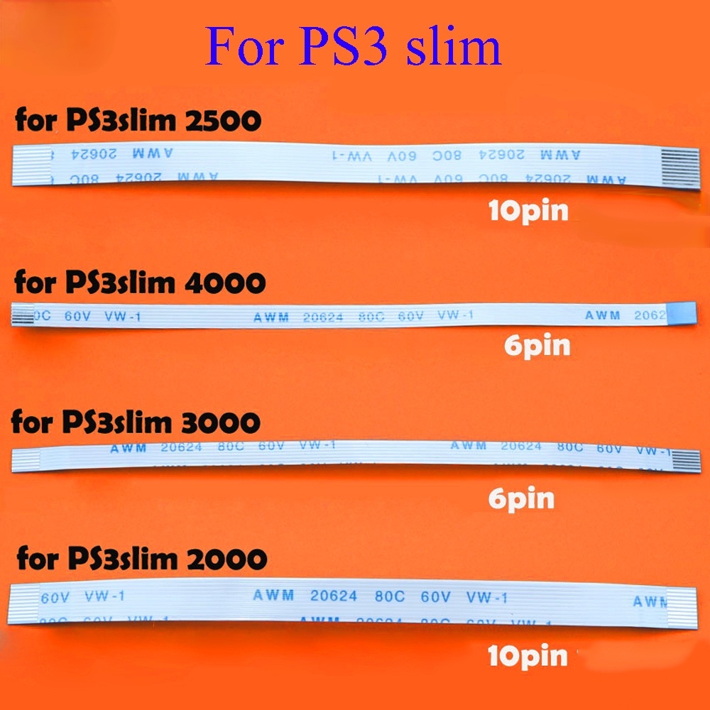 6pin 10pin Power on Off Switch Flex Ribbon Cable for Sony PS3 Slim 2000 ...