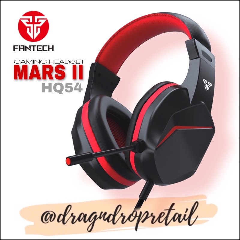 Fantech Mars Ii Hq Multi Platform Gaming Headset Witth Noise Cancelling Microphone Black