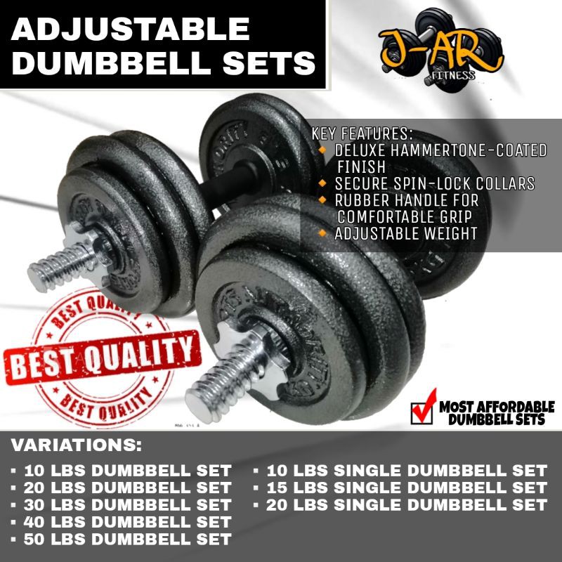 Dumbbell Sets Affordable High Quality 10lbs 20lbs 30lbs 40lbs