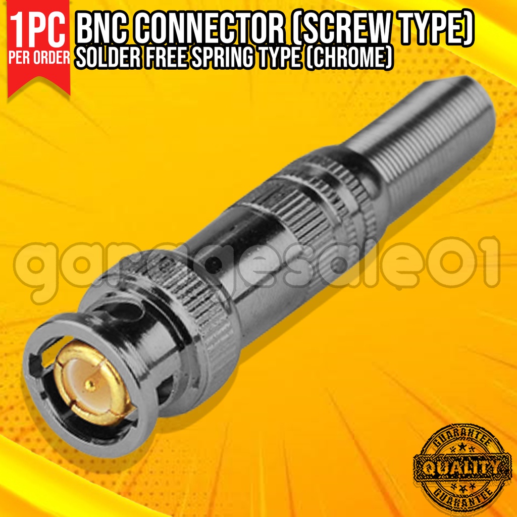 New Chrome Bnc Connector Scew Type For Rg59 And Rg6 Shopee Philippines 5228