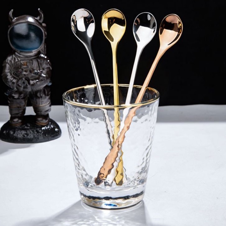 Stainless Steel Spoon Long Handle Bar Ice Spoon Creative Square