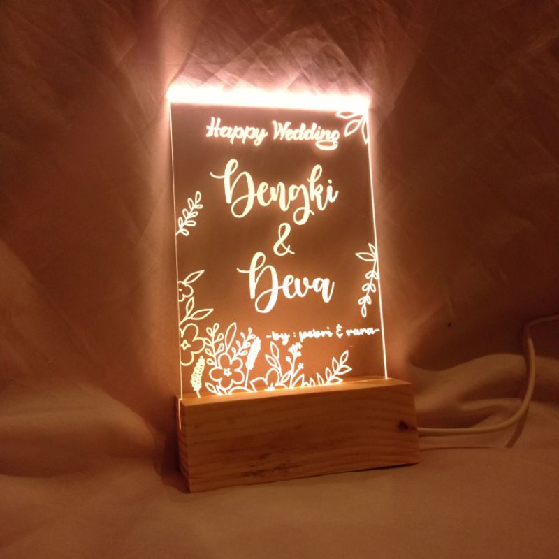 Hampers Gift custom Gift Hand Lettering Acrylic Lights by request ...