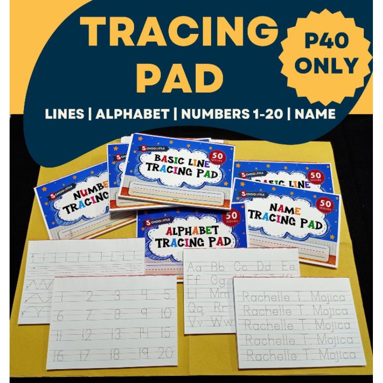 TRACING PAD FOR KIDS | 50 sheets | Tracing Lines, Letters, Numbers ...