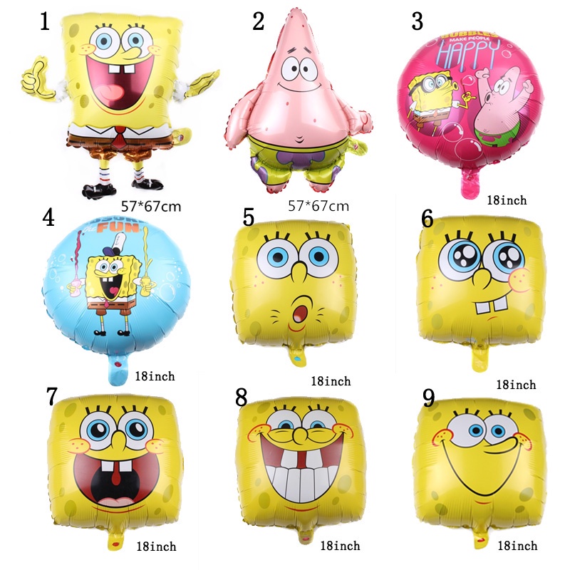 SpongeBob SquarePants Balloons, Pie Star Balloons, 18-inch SpongeBob ...