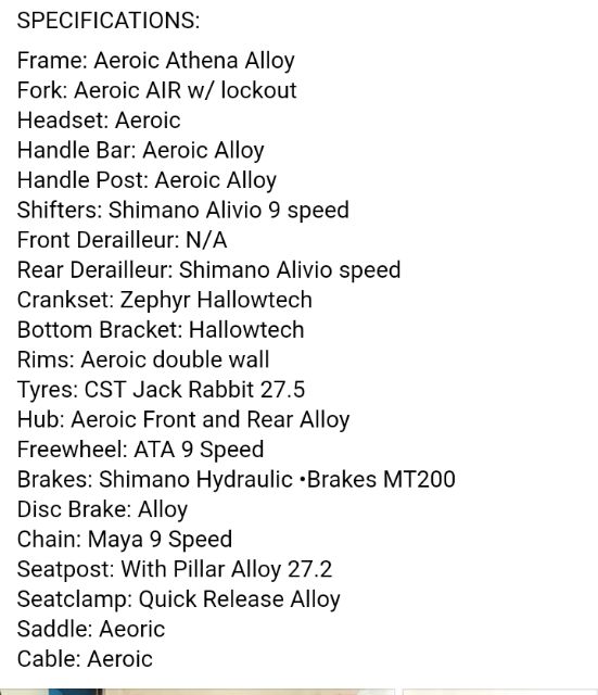 aeroic tornado x5 27.5