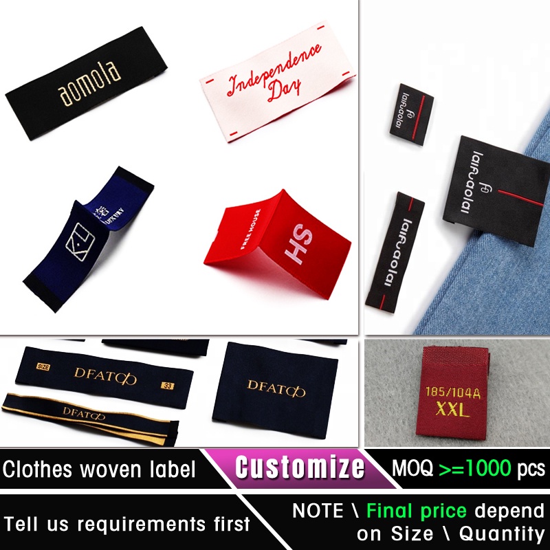 custom made collar label garment label personalized hem tag make ...