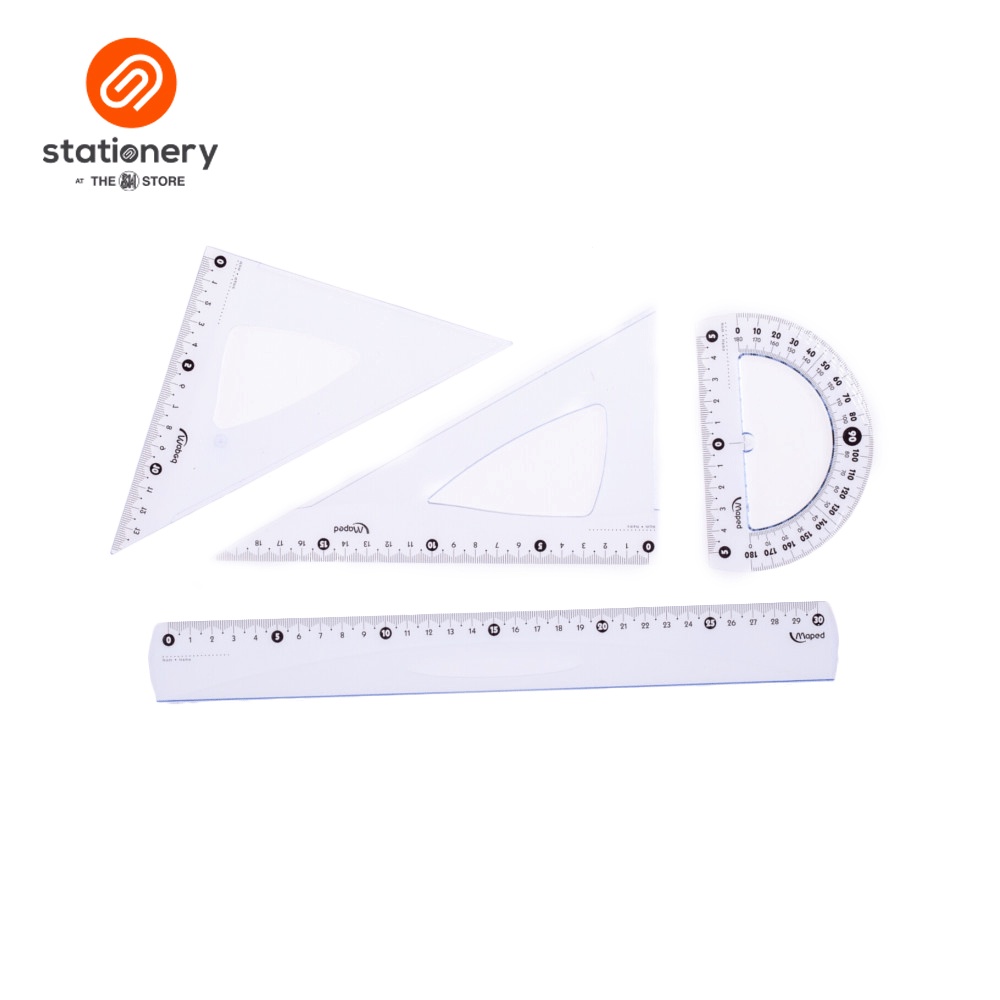 Maped Ruler Set 2 Triangle 1 Protracotr 1 Ruler | Shopee Philippines