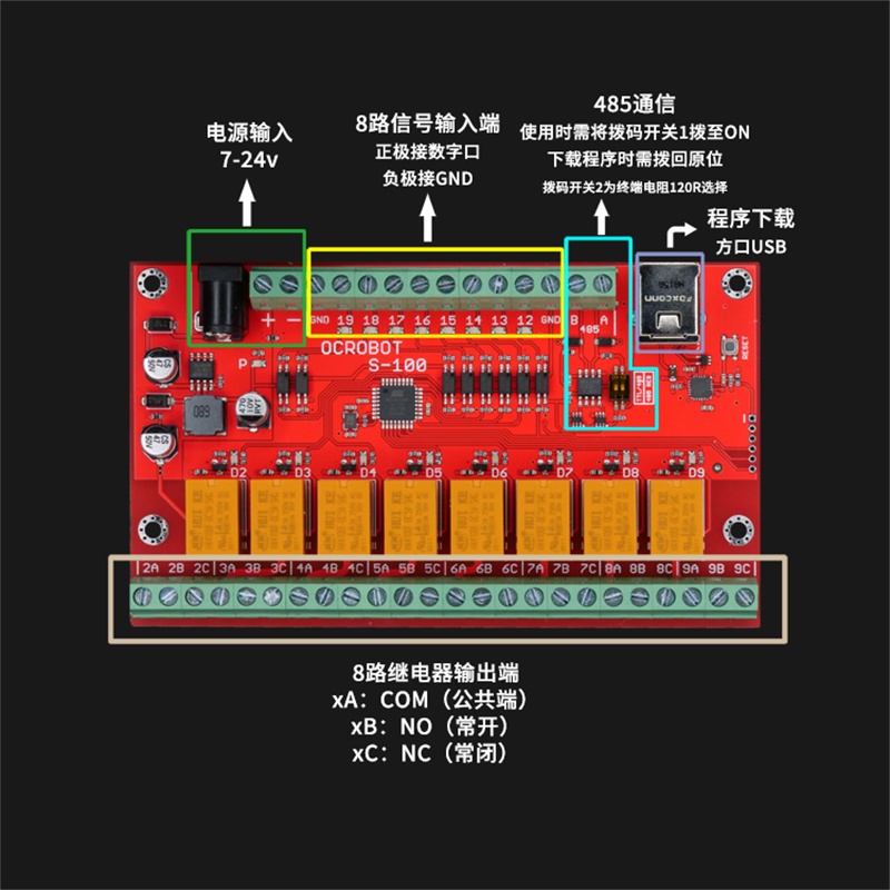 S 100 programmable logic controller 8 relays Arduino available Shopee