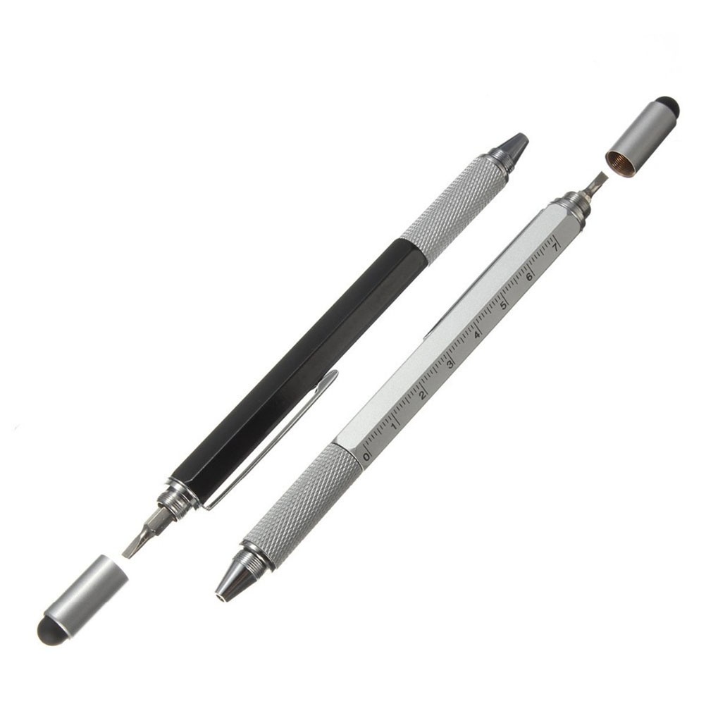 Multifunction 6 in 1 Ballpoint Pen Screwdriver Ruler Spirit Level top ...