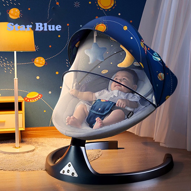 Free Shipping Baby Rocker Swing Chair Electric Net Music Rocking for NewBorn Baby Rocking Chair Shopee Philippines