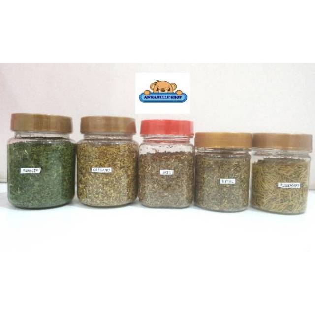 Dried Flakes PARSLEY OREGANO BASIL THYME ROSEMARY 20g Indonesian Spice ...