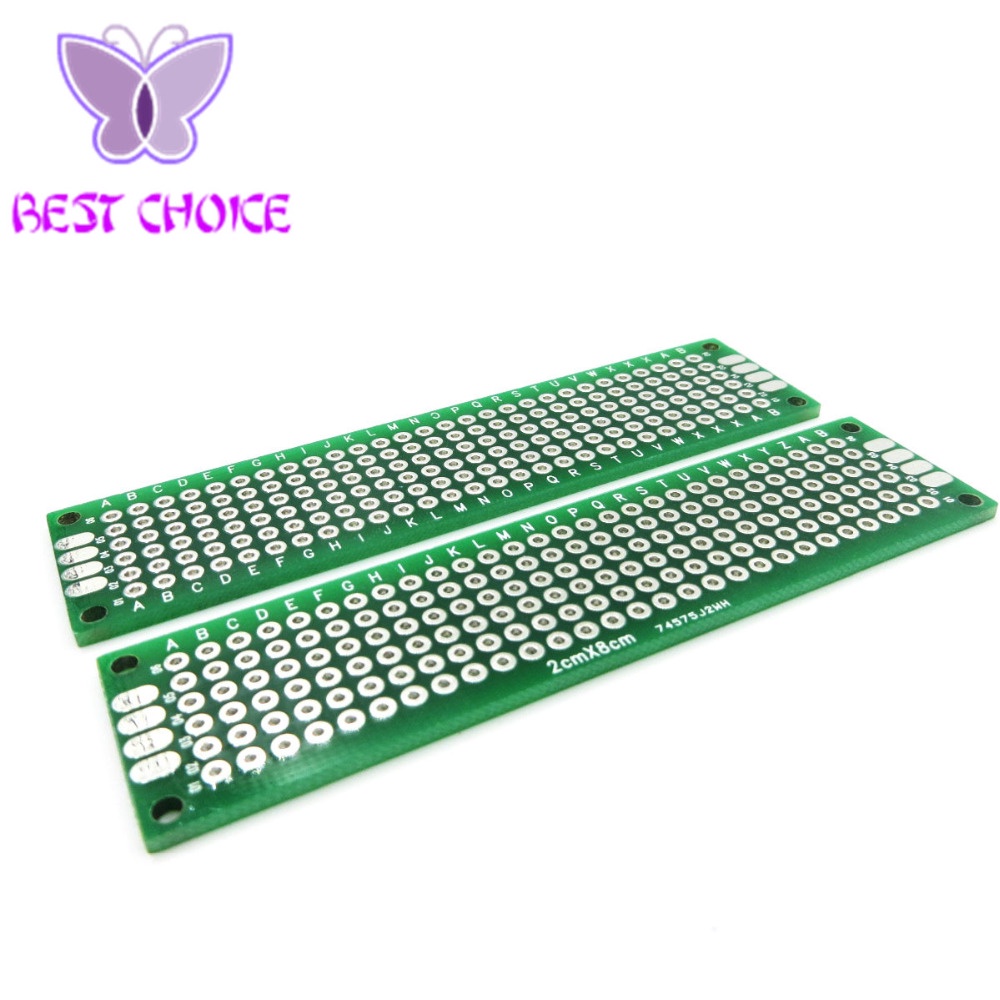 Free shipping 1pcs 2x8 cm double Side Copper prototype pcb 2*8 panel ...