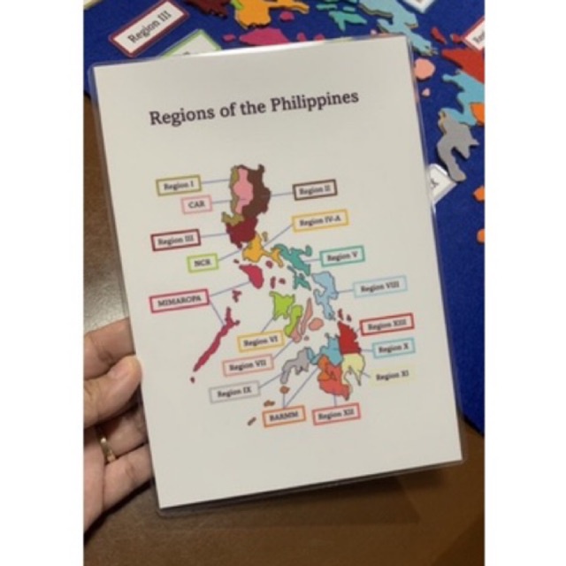 Regions of the Philippines Montessori Felt Map - with Labels and ...