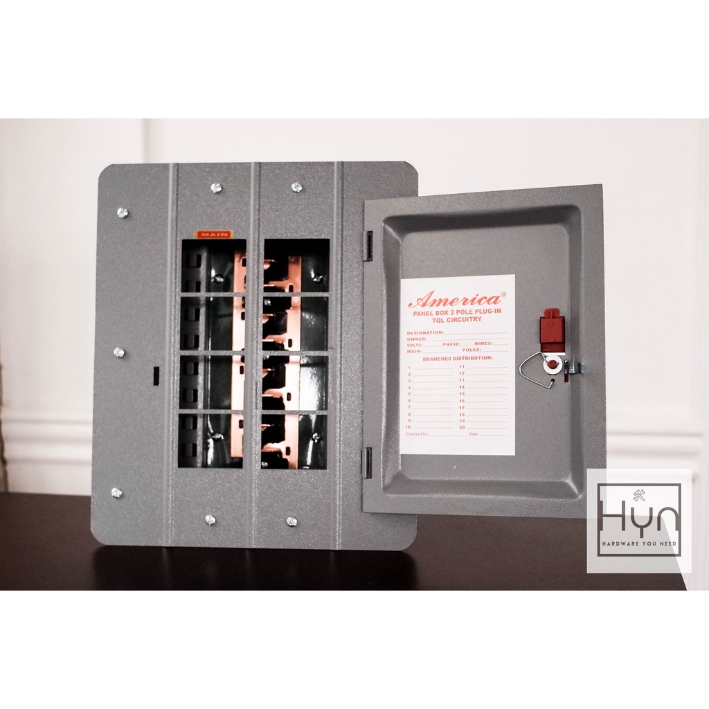 Copper Panel Box 6 Branches 8 Holes America 2 Pole Plug-In Plugin ...